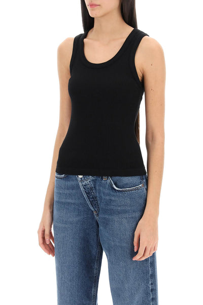 poppy ribbed tank top A7056 1260 BLACK