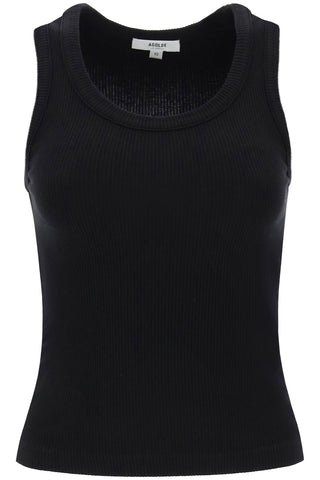 poppy ribbed tank top A7056 1260 BLACK