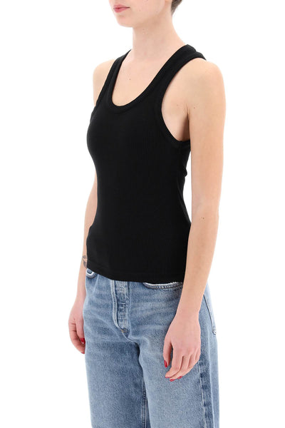 poppy ribbed tank top A7056 1260 BLACK