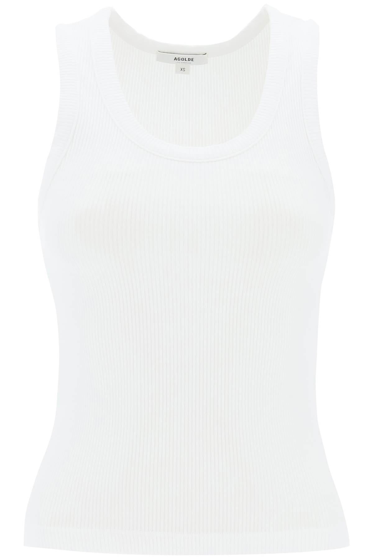 poppy ribbed tank top A7056 1260 WHITE