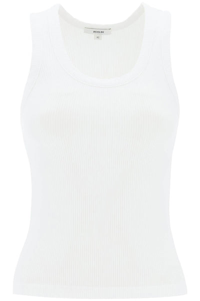 poppy ribbed tank top A7056 1260 WHITE