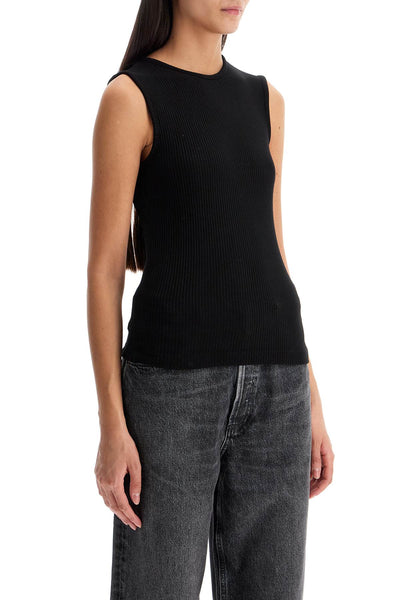 AGOLDE 'ribbed binx tank A7292 3048 BLACK | Italystation.com - Shop Now at italystation.com