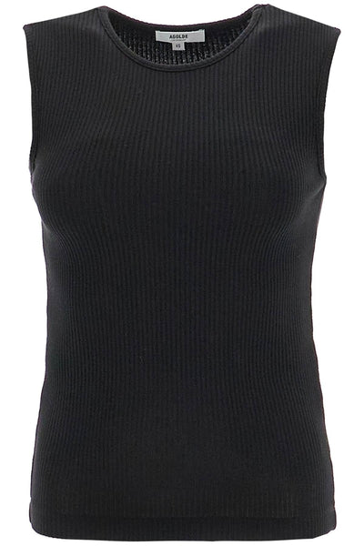 AGOLDE 'ribbed binx tank A7292 3048 BLACK | Italystation.com - Shop Now at italystation.com