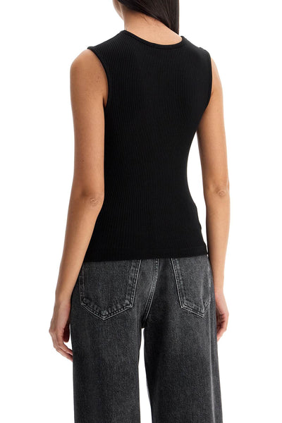 AGOLDE 'ribbed binx tank A7292 3048 BLACK | Italystation.com - Shop Now at italystation.com