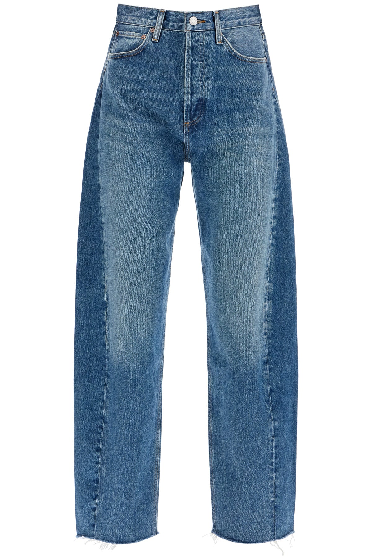 AGOLDE luna curved leg jeans A9039 1535 SPLIT | Italystation.com - Shop Now at italystation.com