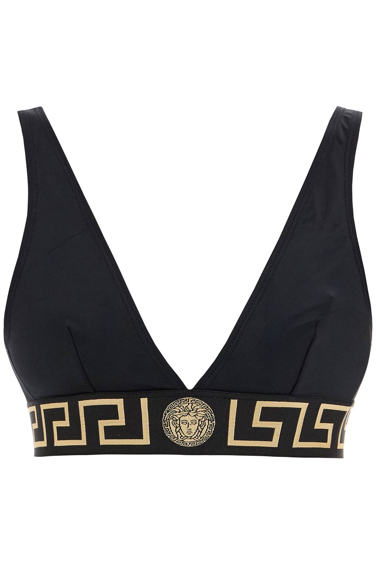 "top bikini with greek border trim ABD01094 1A11119 BLACK