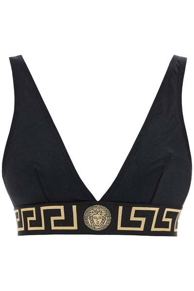 "top bikini with greek border trim ABD01094 1A11119 BLACK