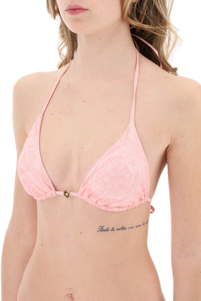 Versace baroque bikini top ABD05026 A235870 PALE PINK