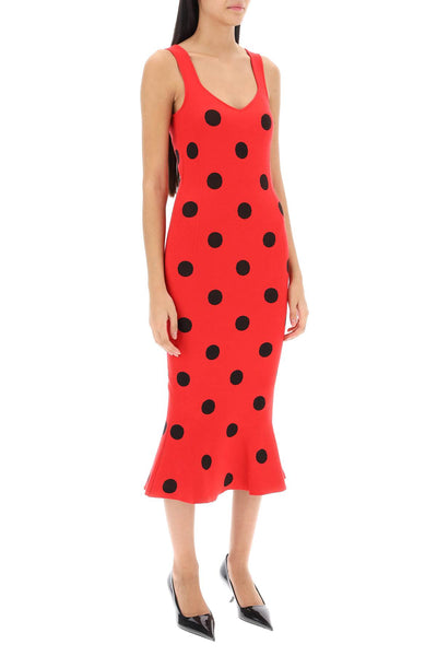 polka dot knit midi dress ABMD0181Q2UFV113 TULIP