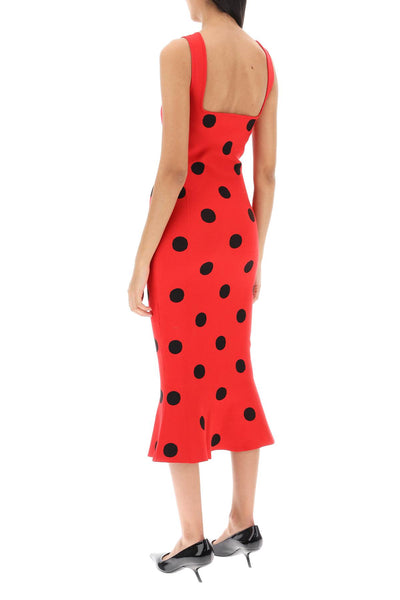 polka dot knit midi dress ABMD0181Q2UFV113 TULIP