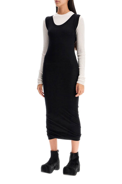 MARNI Layered knit dress abmd0229q0 ufw531 black | Italystation.com - Shop Now at italystation.com