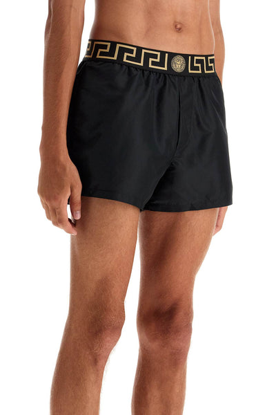 "men's greek border swim tr ABU01022 1A11120 BLACK GOLD GREEK KEY