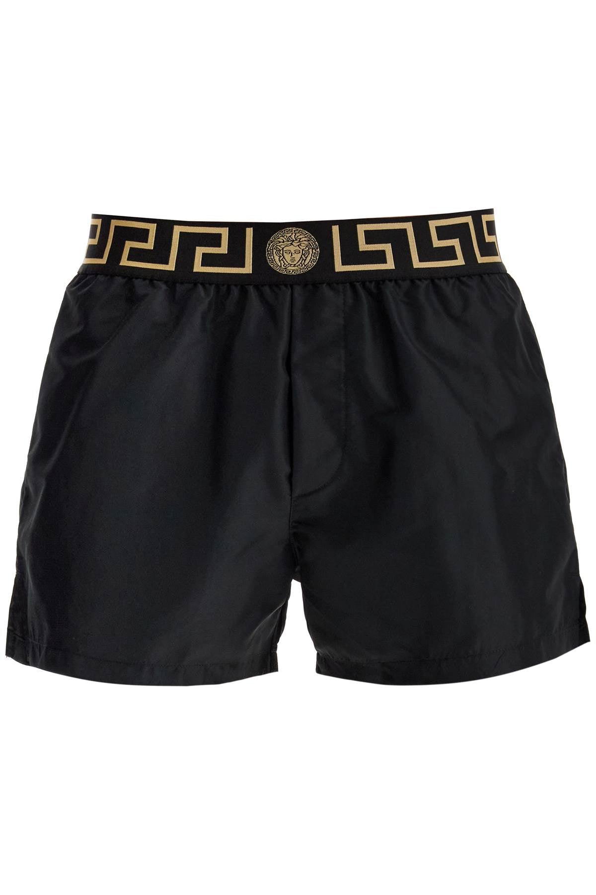 "men's greek border swim tr ABU01022 1A11120 BLACK GOLD GREEK KEY