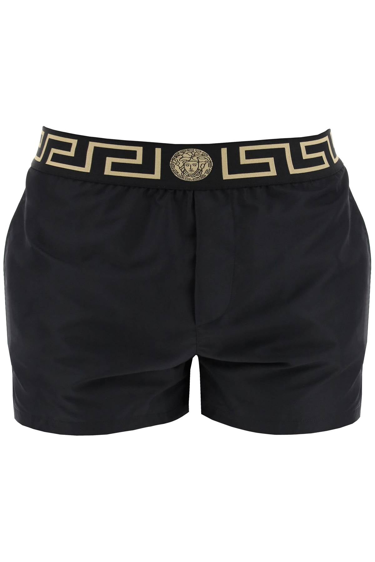 Versace greek sea bermuda shorts for ABU01022 A232415 BLACK GOLD GREEK KEY