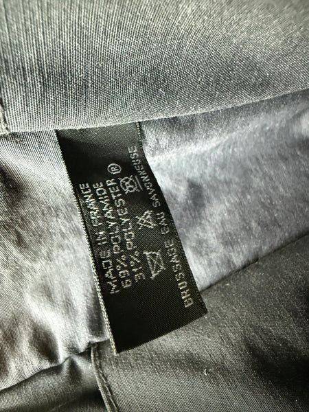 Hermes Grey Toile H Canvas Herline Clutch vintage