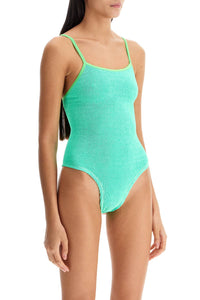 REINA OLGA high-waisted neon green one-piece swimsuit with | Italystation.com - Shop Now at italystation.com