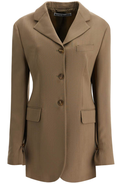 tailored wool blend jacket for men AH0273 MUD BEIGE