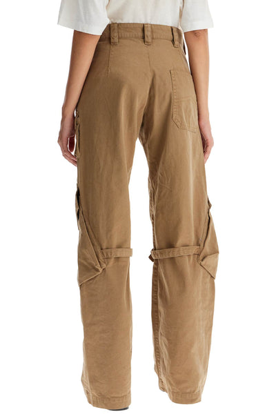 cargo canvas pants in italian style AK0754 COLD BEIGE