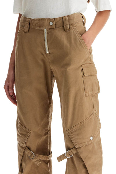 cargo canvas pants in italian style AK0754 COLD BEIGE