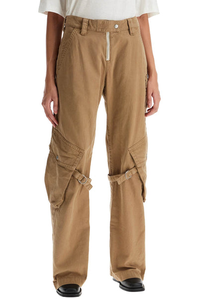 cargo canvas pants in italian style AK0754 COLD BEIGE