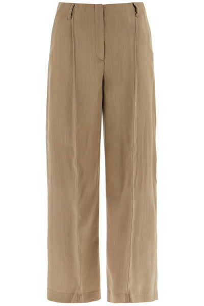 tailored wool blend trousers AK0811 MUD BEIGE