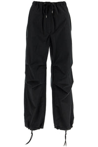 cotton blend parachute pants for men AK0824 BLACK