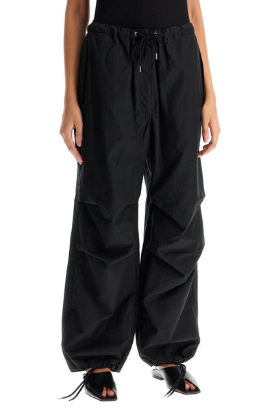 cotton blend parachute pants for men AK0824 BLACK