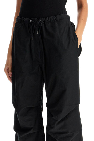 cotton blend parachute pants for men AK0824 BLACK