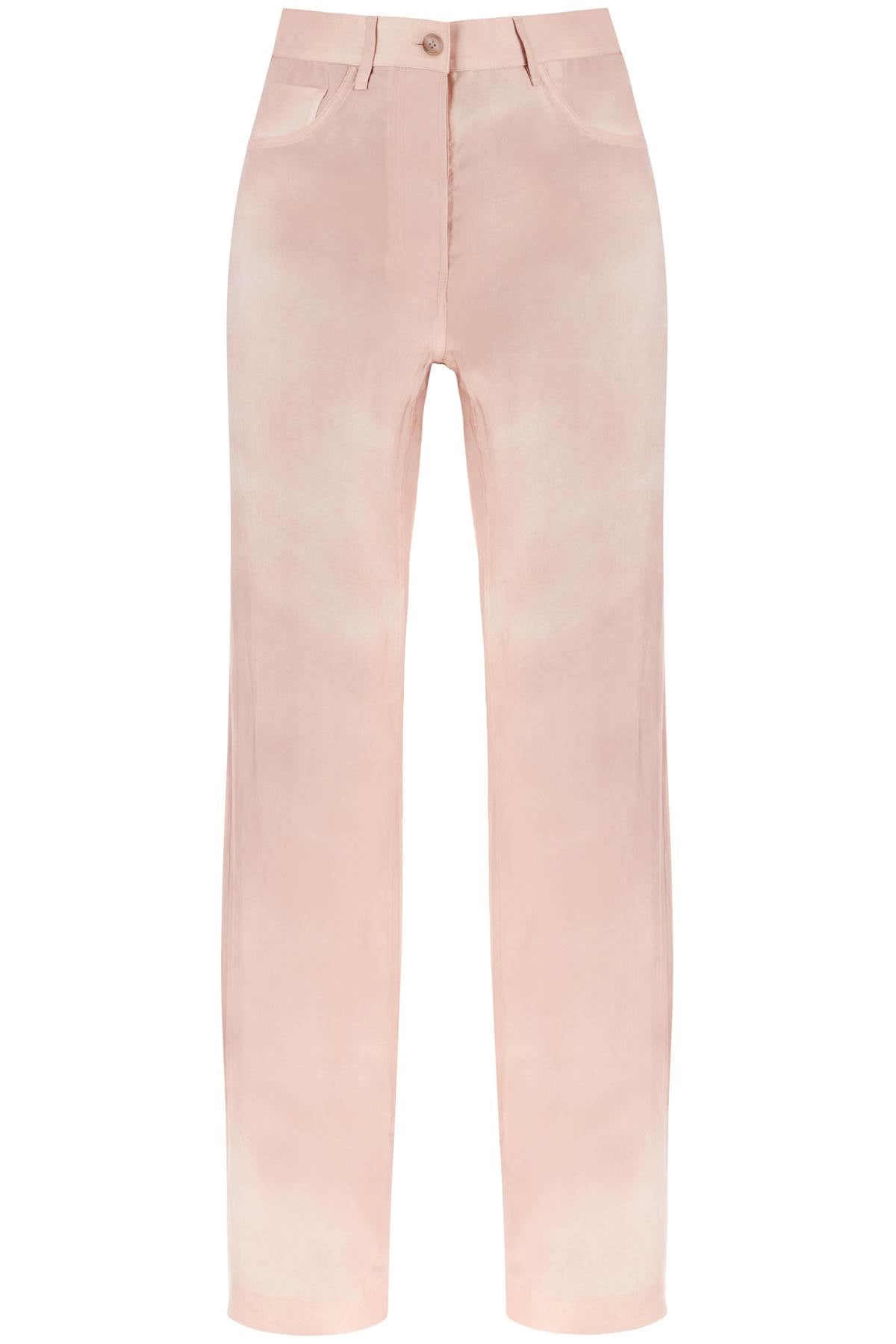 "denim effect trousers AK0837 PALE PINK