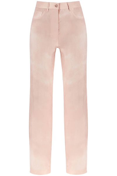 "denim effect trousers AK0837 PALE PINK