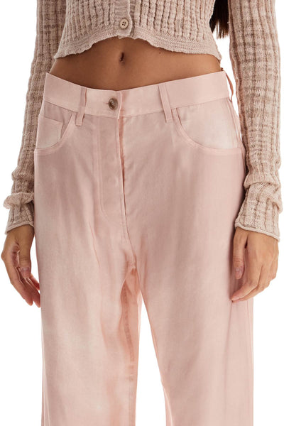 "denim effect trousers AK0837 PALE PINK | Italystation.com