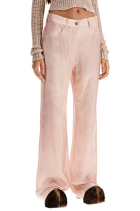 "denim effect trousers AK0837 PALE PINK | Italystation.com