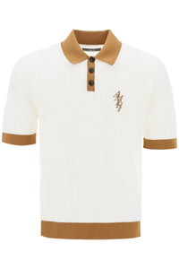 polo shirt with contrasting edges and embroidered logo AMKNPO1009 SUMMER SAND