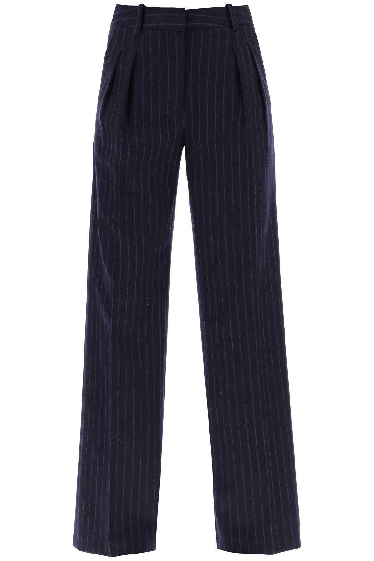 amoya pinstripe wool trousers AMOYA NAVY STRIPES