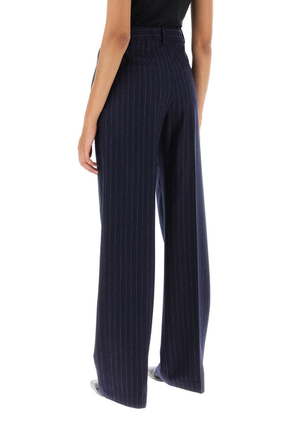 amoya pinstripe wool trousers AMOYA NAVY STRIPES