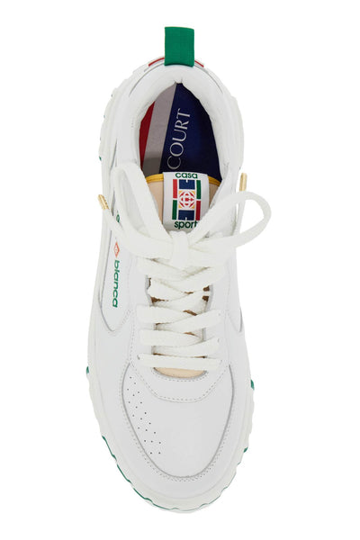 leather court sneakers for a APF24 SNK 017 01M WHITE