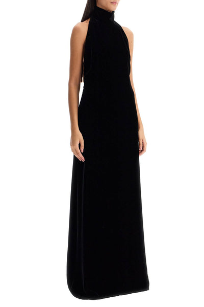 long velvet dress in armida style ARMIDA NERO