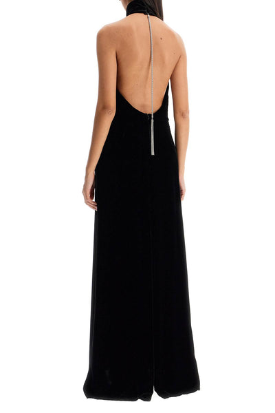 long velvet dress in armida style ARMIDA NERO