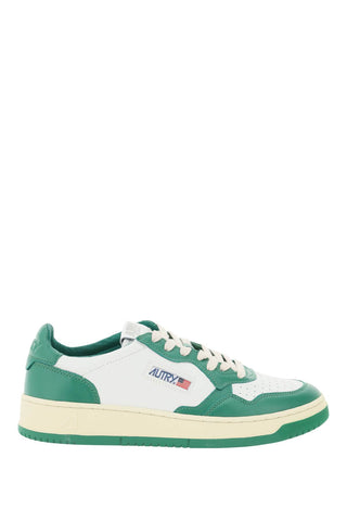 leather medalist low sneakers AULMWB03 WHITE GREEN