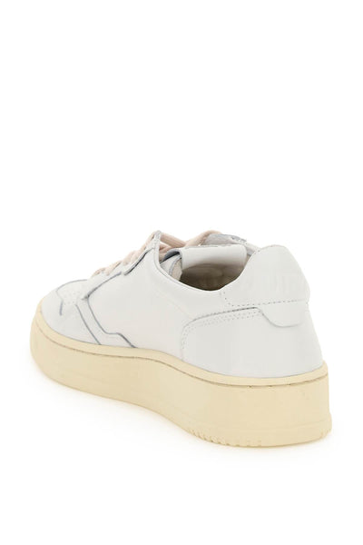 leather medalist low sneakers AULWLL15 WHT WHT