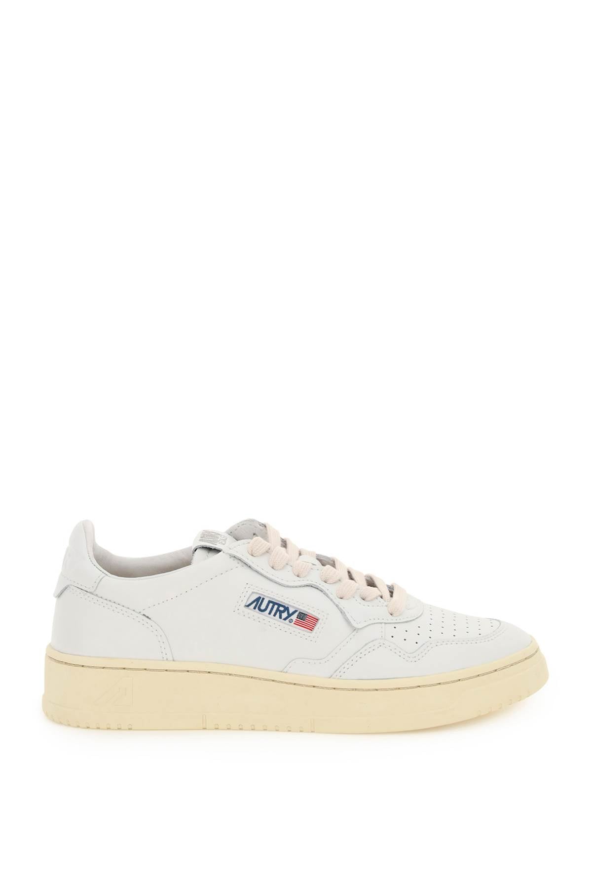 leather medalist low sneakers AULWLL15 WHT WHT