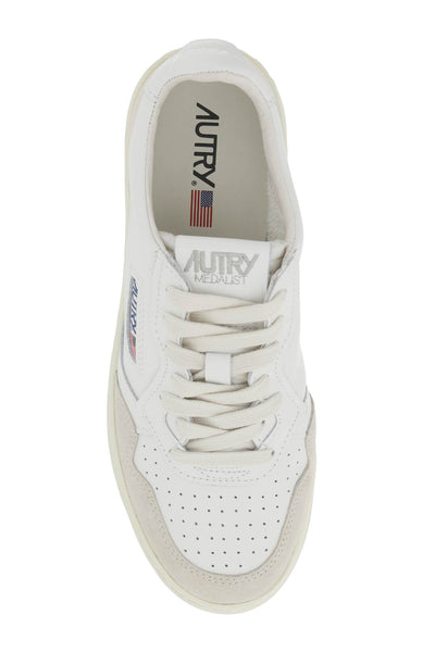leather medalist low sneakers AULWLS33 WHITE