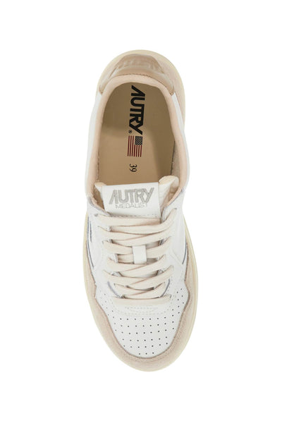 leather medalist low sneakers AULWLS58 WHT PEPPER