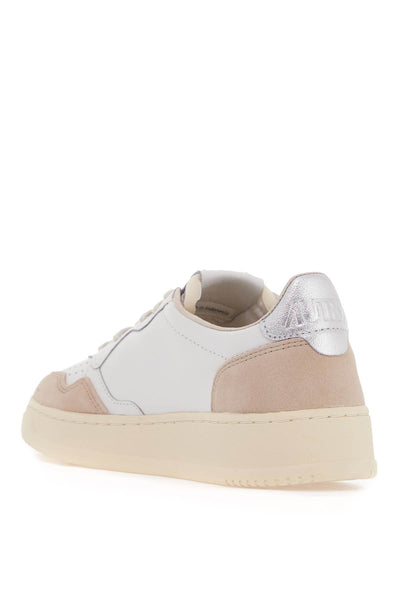 leather medalist low sneakers AULWLS74 WHT SILVER