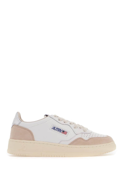 leather medalist low sneakers AULWLS74 WHT SILVER