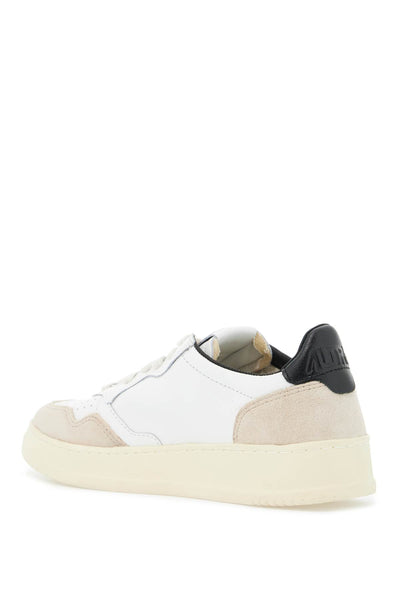 leather low-top medalist sneakers AULWMA04 WHT BLACK