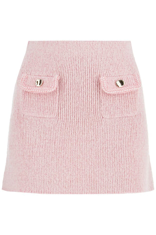 knitted mini skirt AW24 170SK P PINK