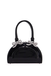 curved mini handbag with handle AW24 300 B BLACK