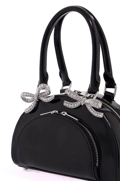 curved mini handbag with handle AW24 300 B BLACK