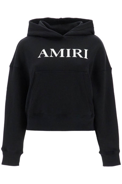 sweatshirt with letter AWJYHD1005 BLACK